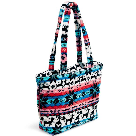 Vera Bradley Nordic Stripe Tote Bag Handbag Purse Small New Multi Winter Icons - Picture 1 of 11